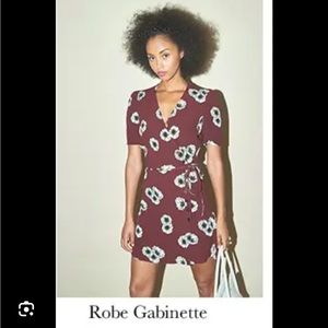 Rouje Gabinette Dress in Bordeaux Anemone, sz 42